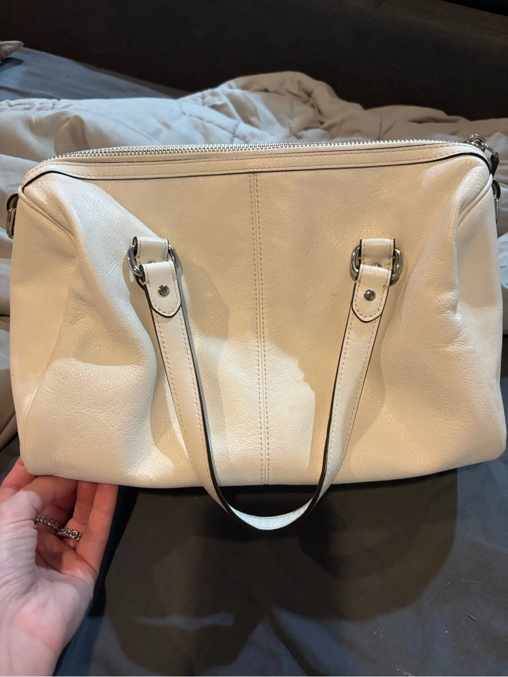 COACH White Leather bag